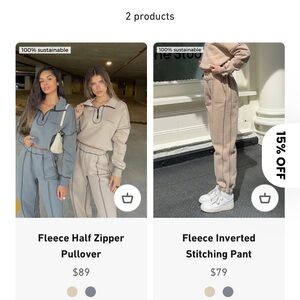 Matching fleece set / fleece streetwear / perfect condition